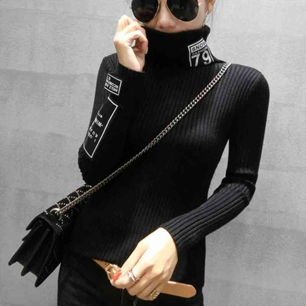 3819 beige black white red womens sweaters woman pullovers long sleeve high neck harajuku fashion slim basic tight, White;black
3819 beige black white red womens sweaters woman pullovers long sleeve high neck harajuku fashion slim basic tight, White;black