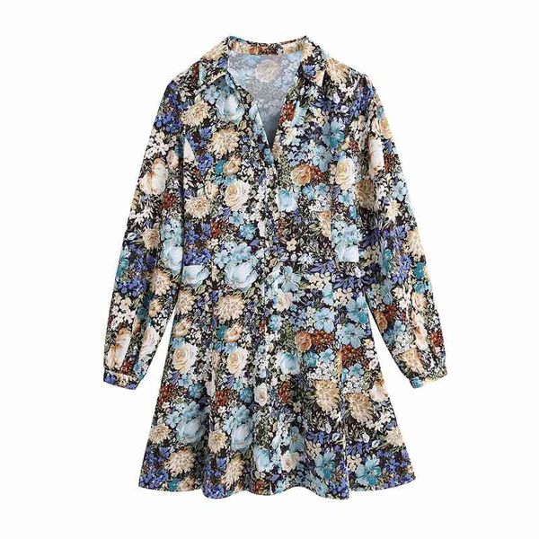 vintage women floral print dress fashion ladies waist-controlled elegant female chic button a-line mini es 210427, Black;gray
vintage women floral print dress fashion ladies waist-controlled elegant female chic button a-line mini es 210427, Black;gray