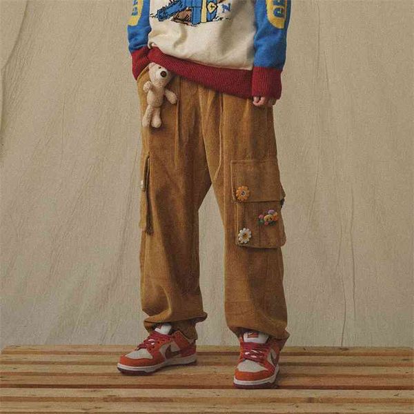 qweek japanese streetwear corduroy pants women vintage brown cargo pockets oversized korean style wide leg trousers female 210925, Black;white
qweek japanese streetwear corduroy pants women vintage brown cargo pockets oversized korean style wide leg trousers female 210925, Black;white