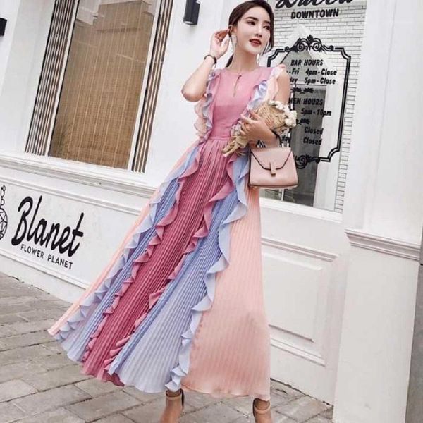 casual dresses summer women's clothing chiffon ruffles fashion pleated long dress2021 banquet party big swing dress xl, Black;gray
casual dresses summer women's clothing chiffon ruffles fashion pleated long dress2021 banquet party big swing dress xl, Black;gray