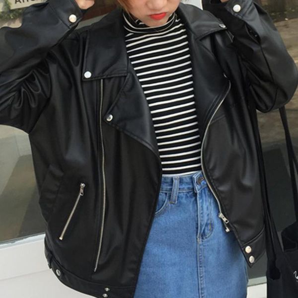 women's jackets 2021 streetwear loose casual turn-down collar zipper leather spring autumn women short motorcycle detachable pu long, Black;brown
women's jackets 2021 streetwear loose casual turn-down collar zipper leather spring autumn women short motorcycle detachable pu long, Black;brown
