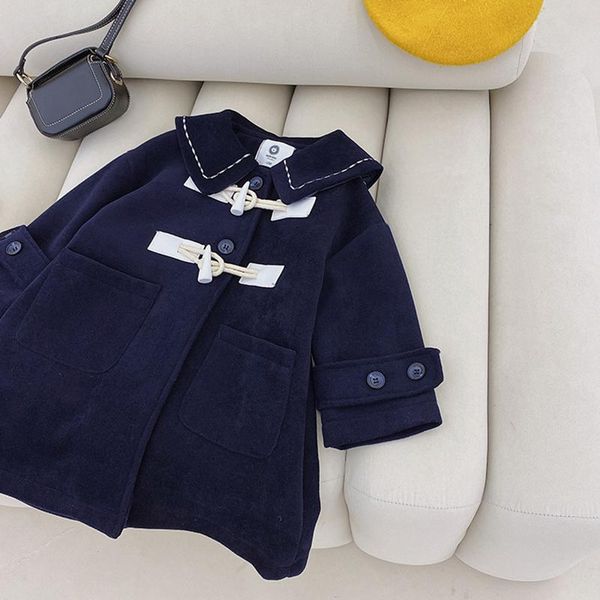 jackets girls fashion clothes for autumn winter korean version of the dark blue mid-length woolen coat all-match jacket 3-8 y, Blue;gray
jackets girls fashion clothes for autumn winter korean version of the dark blue mid-length woolen coat all-match jacket 3-8 y, Blue;gray