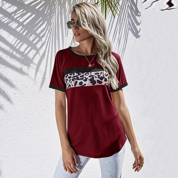 women's t-shirt fashion short sleeve cotton t shirt women o-neck leopard patchwork tee female loose plus size summer streetwear, White
women's t-shirt fashion short sleeve cotton t shirt women o-neck leopard patchwork tee female loose plus size summer streetwear, White