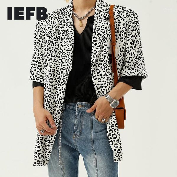 men's suits & blazers men's leopard print short sleeve suit jackets korean ins trend casual loose fashion label design oversized b, White;black
men's suits & blazers men's leopard print short sleeve suit jackets korean ins trend casual loose fashion label design oversized b, White;black