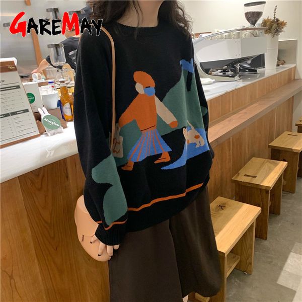 korean style loose sweater women pullover casual round neck long sleeve knit female jumpers solid basic 210428, White;black
korean style loose sweater women pullover casual round neck long sleeve knit female jumpers solid basic 210428, White;black