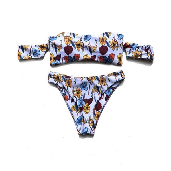 women's swimwear bikinis 2021 womens flroal bikini set femme brazilian bathing suits bandeau padded off shoulder swimming, White;black
women's swimwear bikinis 2021 womens flroal bikini set femme brazilian bathing suits bandeau padded off shoulder swimming, White;black