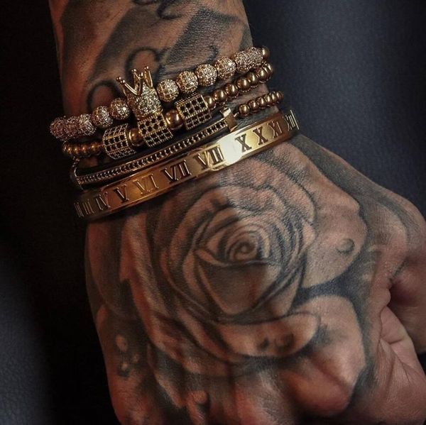 piniya mens women charm bracelet decorative diamond ball crown hexagon column zircon hand woven adjustable 4 piece set /black /golden /rose, Golden;silver
piniya mens women charm bracelet decorative diamond ball crown hexagon column zircon hand woven adjustable 4 piece set /black /golden /rose, Golden;silver