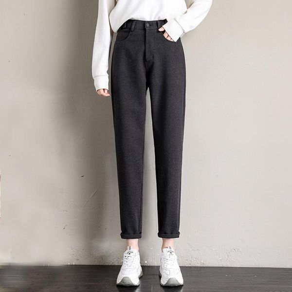 women's pants & capris autumn winter woolen casual streetwear straight high waist harem female vintage plus size mom trousers, Black;white
women's pants & capris autumn winter woolen casual streetwear straight high waist harem female vintage plus size mom trousers, Black;white