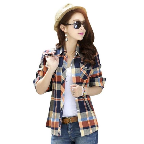 women's blouses & shirts fashion 2021 autumn women slim warm cotton casual long sleeve blouse plaid shirt plus size 5xl, White
women's blouses & shirts fashion 2021 autumn women slim warm cotton casual long sleeve blouse plaid shirt plus size 5xl, White