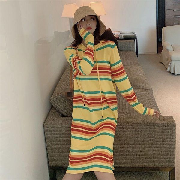 casual dresses women's clothing temperament vestidos hooded spring and autumn sweet striped straight full loose long dress, Black;gray
casual dresses women's clothing temperament vestidos hooded spring and autumn sweet striped straight full loose long dress, Black;gray