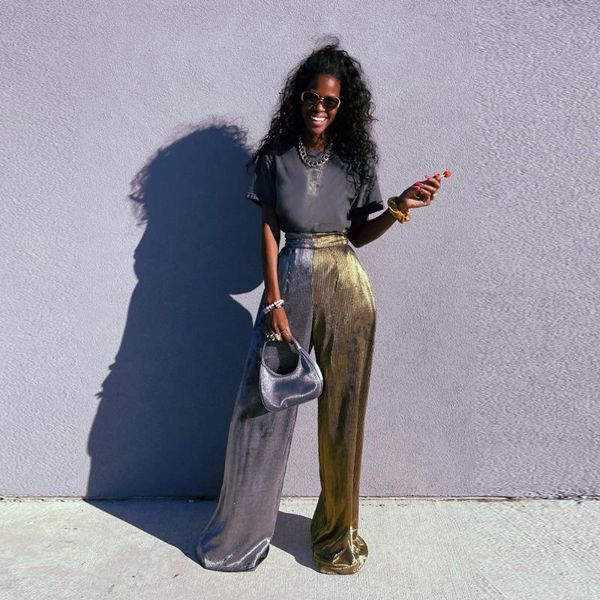 women's pants & capris bronzing splicing loose flare for women fall bottoms high waist sweatpants club outfits bell bottom trousers, Black;white
women's pants & capris bronzing splicing loose flare for women fall bottoms high waist sweatpants club outfits bell bottom trousers, Black;white