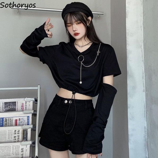women's t-shirt long sleeve t-shirts women all-match crop design streetwear harajuku korean style hollow out solid high street chic ts, White
women's t-shirt long sleeve t-shirts women all-match crop design streetwear harajuku korean style hollow out solid high street chic ts, White
