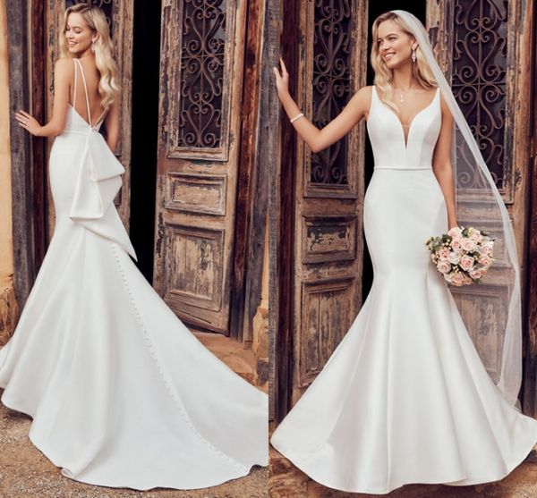 2022 wedding dress mermaid satin deep v-neck backless marry with for party plus size bride gown vestidos de novia mariage, White
2022 wedding dress mermaid satin deep v-neck backless marry with for party plus size bride gown vestidos de novia mariage, White