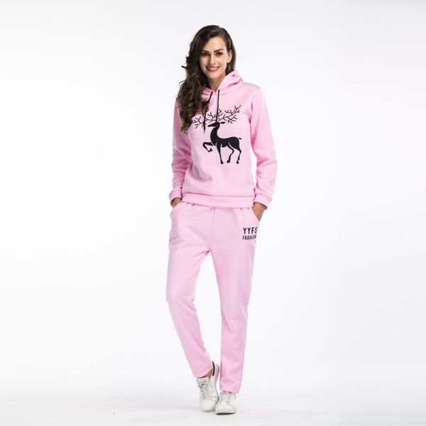 two piece dress autumn and winter snow deer print fashion plush sweater pants large casual suit for women, White
two piece dress autumn and winter snow deer print fashion plush sweater pants large casual suit for women, White