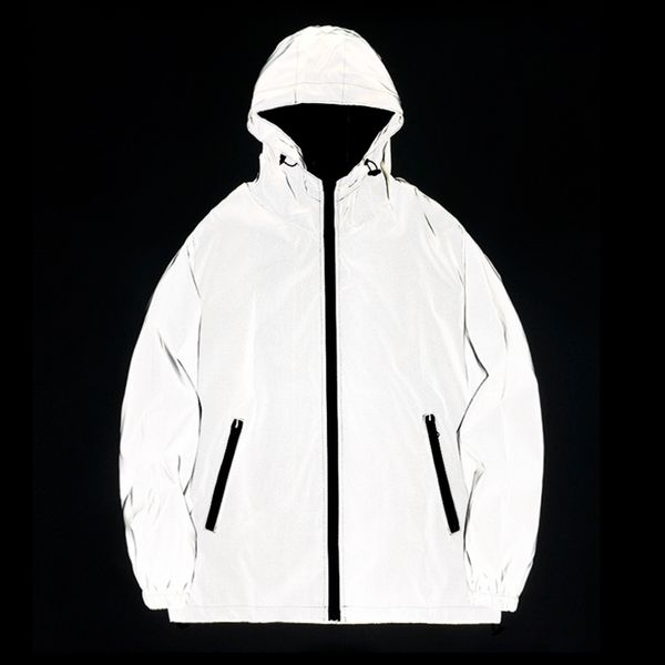night reflective ets double fabric windbreaker hooded et men hip hop dancer singer waterproof zipper coats outwear, Black;brown
night reflective ets double fabric windbreaker hooded et men hip hop dancer singer waterproof zipper coats outwear, Black;brown