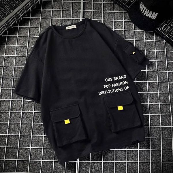 hip hop casual street men t shirt fashion summer with pocket funny, White;black
hip hop casual street men t shirt fashion summer with pocket funny, White;black