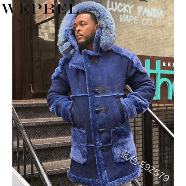 men's down & parkas wepbel men faux suede hooded jacket outwear winter fashion long sleeve fur thicken warm shearling coat, Black
men's down & parkas wepbel men faux suede hooded jacket outwear winter fashion long sleeve fur thicken warm shearling coat, Black