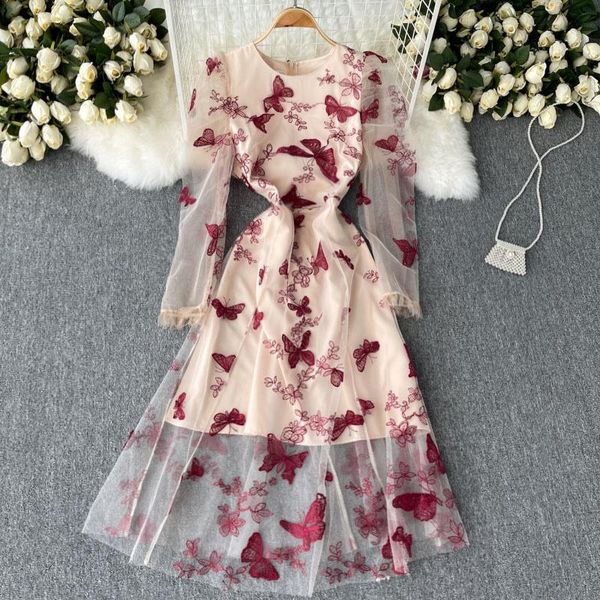 casual dresses women's fashion summer embroidery butterfly slim long sleeve elegant a-line dress vintage clothes vestidos de mujer, Black;gray
casual dresses women's fashion summer embroidery butterfly slim long sleeve elegant a-line dress vintage clothes vestidos de mujer, Black;gray