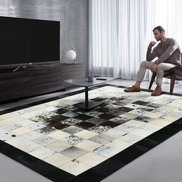 carpets black and white luxury cowhide patch work rug,big size natural cow skin fur carpet for living room decoration office
carpets black and white luxury cowhide patch work rug,big size natural cow skin fur carpet for living room decoration office