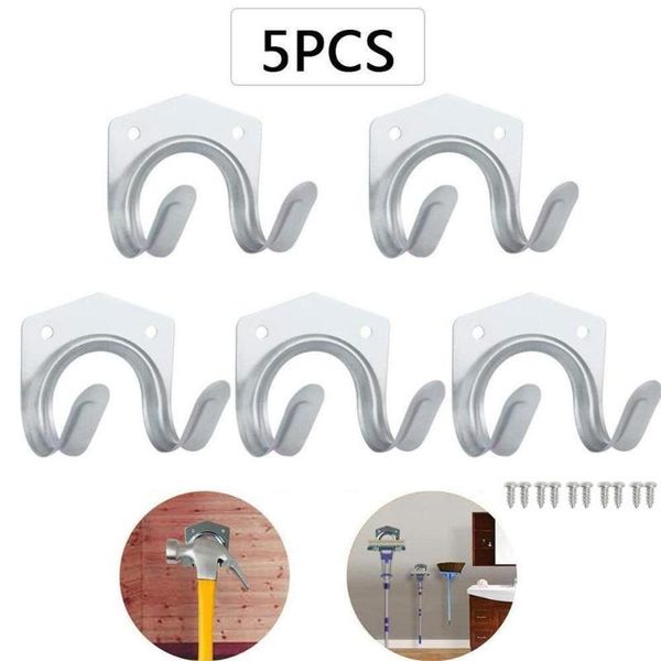 hooks & rails 5pcs tool hanger tools hang garage shed hanging bracket garden storage for gardening houseware shovels
hooks & rails 5pcs tool hanger tools hang garage shed hanging bracket garden storage for gardening houseware shovels