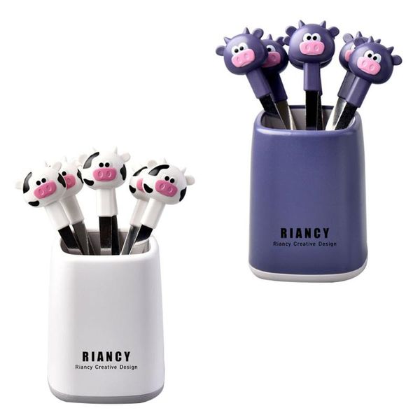 forks 2 sets cartoon calf shape fruit stainless steel with holders (assorted color)
forks 2 sets cartoon calf shape fruit stainless steel with holders (assorted color)