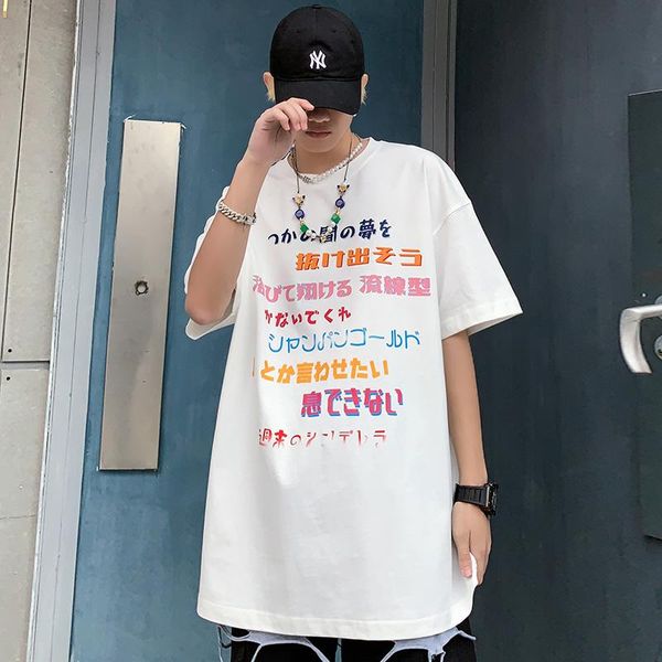 men's t-shirts summer youth alphabet japanese short-sleeved t-shirt trendy casual hip-hop high street round neck loose couple, White;black
men's t-shirts summer youth alphabet japanese short-sleeved t-shirt trendy casual hip-hop high street round neck loose couple, White;black