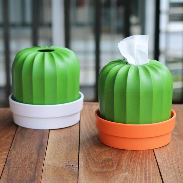 tissue boxes & napkins creative cactus box round flower pot plant shape roll paper ins&pint