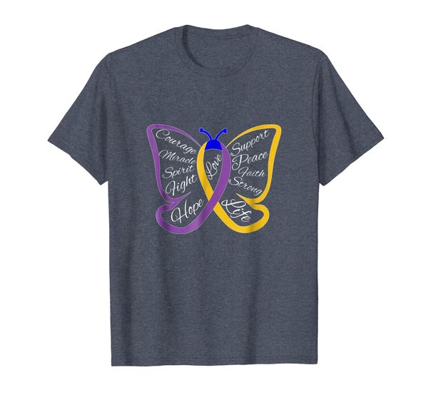 fight bladder cancer awareness butterfly shirt for men women, White;black 
fight bladder cancer awareness butterfly shirt for men women, White;black