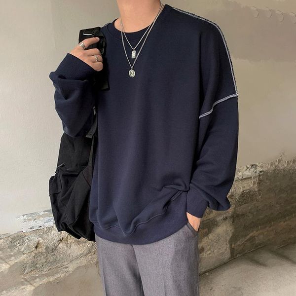 men's trench coats round neck pullover sweater loose korean style trend spring and autumn long-sleeved clothes casual jacket men, Tan;black
men's trench coats round neck pullover sweater loose korean style trend spring and autumn long-sleeved clothes casual jacket men, Tan;black