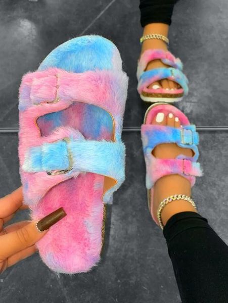 winter multi fur women slippers cork platform wedges low heel outdoor double buckle slides fashion trendy designer shoes ladies, Black
winter multi fur women slippers cork platform wedges low heel outdoor double buckle slides fashion trendy designer shoes ladies, Black