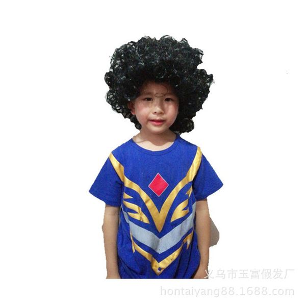 curly short children's halloween wig black hair cover performance ball fans make up party clown, Black;brown
curly short children's halloween wig black hair cover performance ball fans make up party clown, Black;brown