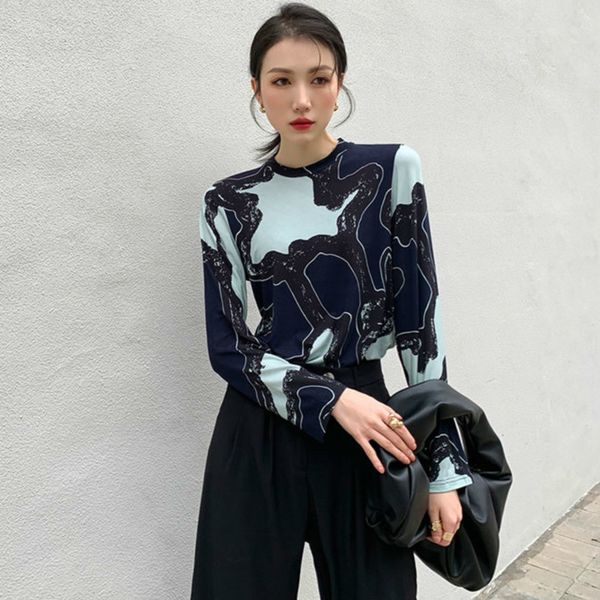 spring base coat slim elasticity persona abstract print long sleeve pullover the trendy navy t-shirt 210510, White
spring base coat slim elasticity persona abstract print long sleeve pullover the trendy navy t-shirt 210510, White