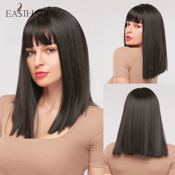 black synthetic hair wigs straight medium length bob wigs with bangs for women natural hair cosplay wigs heat resistant
black synthetic hair wigs straight medium length bob wigs with bangs for women natural hair cosplay wigs heat resistant