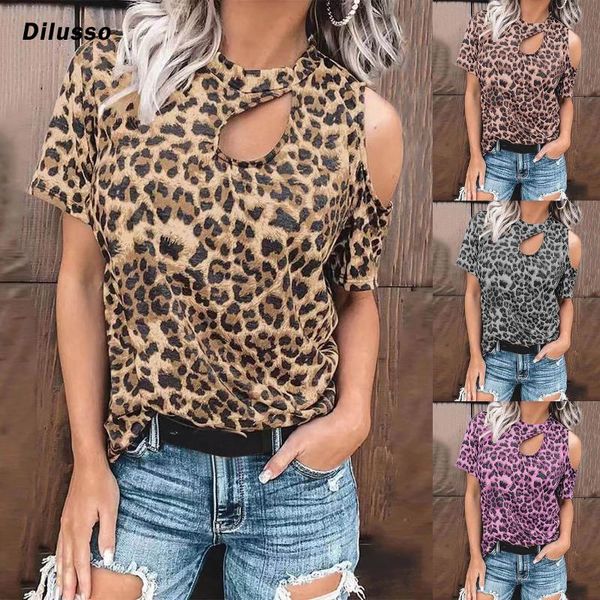 women loose shoulder cut out t-shirts leopard print short sleeve t-shirt hollow female summer casual pillover tee women's, White
women loose shoulder cut out t-shirts leopard print short sleeve t-shirt hollow female summer casual pillover tee women's, White