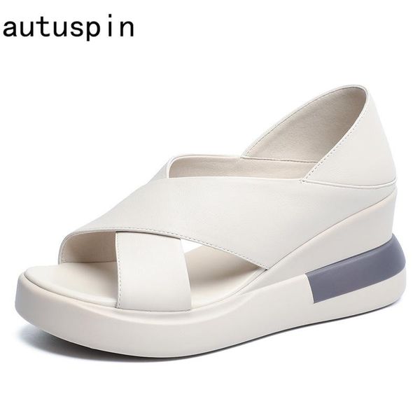 sandals autuspin concise shoes women genuine leather fashion peep toe wedges high heels ladies platform shoe zapatos de mujer, Black
sandals autuspin concise shoes women genuine leather fashion peep toe wedges high heels ladies platform shoe zapatos de mujer, Black