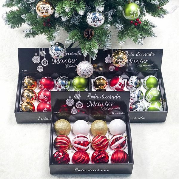 party decoration 12pcs 8cm christmas ball printed tree pendant branch hanging ornament home decorations
party decoration 12pcs 8cm christmas ball printed tree pendant branch hanging ornament home decorations