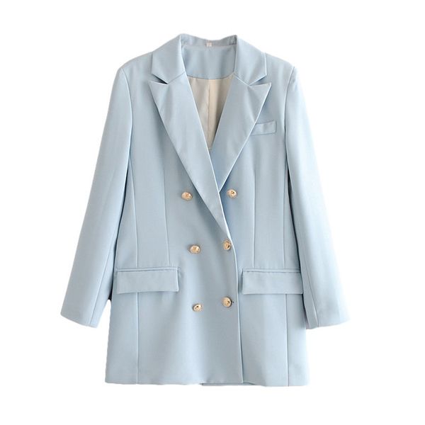solid double breasted ladies suit blazer long sleeve casual office coat streetwear women s jacket feminino 210430, White;black
solid double breasted ladies suit blazer long sleeve casual office coat streetwear women s jacket feminino 210430, White;black