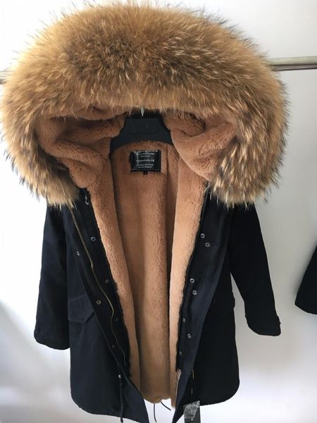 women's camouflage large color raccoon fur hooded coat parkas outwear long detachable lining winter jacket brand style, Black
women's camouflage large color raccoon fur hooded coat parkas outwear long detachable lining winter jacket brand style, Black