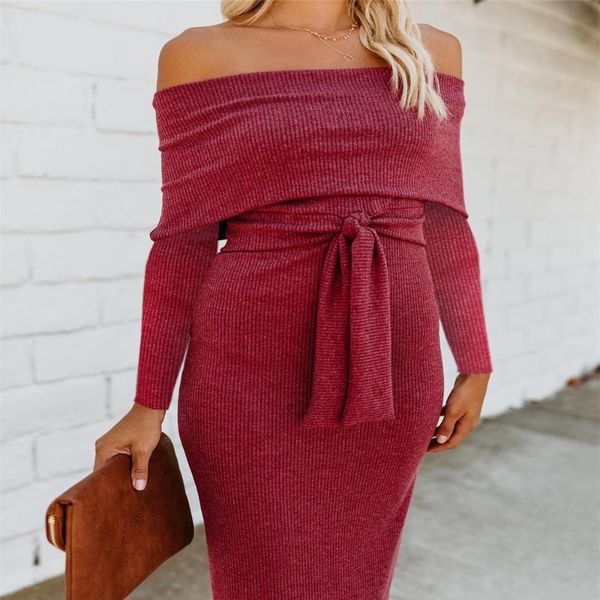 casual dresses sale off shoulder lace-up bodycon solid slash neck long sleeve midi dress ol elegant evening party, Black;gray
casual dresses sale off shoulder lace-up bodycon solid slash neck long sleeve midi dress ol elegant evening party, Black;gray