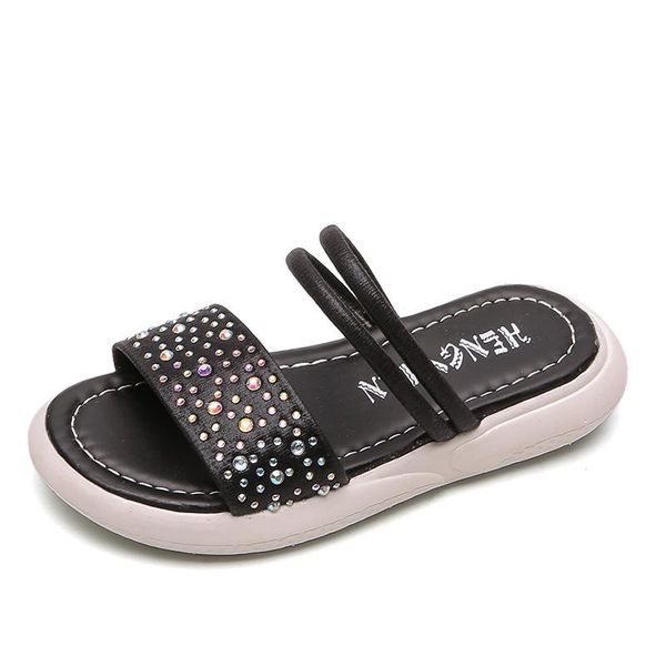 slipper fashion summer girls beach slippers casual sequined with rhinestone soft leather sandals for middle big kids children' flats, Black;grey
slipper fashion summer girls beach slippers casual sequined with rhinestone soft leather sandals for middle big kids children' flats, Black;grey