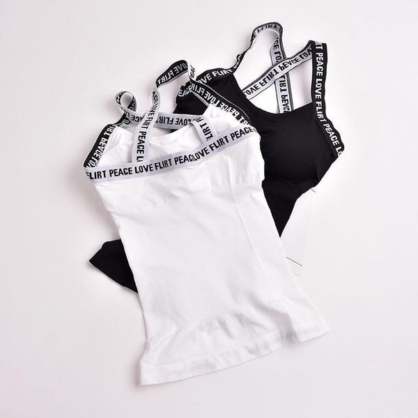 camisoles & tanks 2pcs/lot cotton tube women undefined pad lingerie fashion letter cross straps summer tank seamless underwear, Black;white
camisoles & tanks 2pcs/lot cotton tube women undefined pad lingerie fashion letter cross straps summer tank seamless underwear, Black;white
