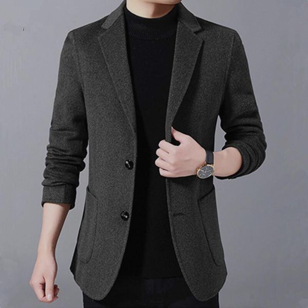 men's wool & blends casual suit fashion design one piece business woolen spring and autumn slim coat l1ug, Black
men's wool & blends casual suit fashion design one piece business woolen spring and autumn slim coat l1ug, Black