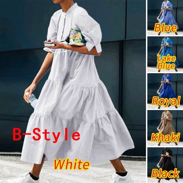 2021summer dress elegant party mid-calf dress 2021 vonda womensummer sundress bohemian beach sundress casual vestido plus size, Black;gray
2021summer dress elegant party mid-calf dress 2021 vonda womensummer sundress bohemian beach sundress casual vestido plus size, Black;gray