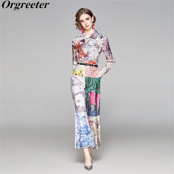 fashion runway spring fall pants two piece set women long sleeve floral print shirts + casual flare suits 210602, White
fashion runway spring fall pants two piece set women long sleeve floral print shirts + casual flare suits 210602, White