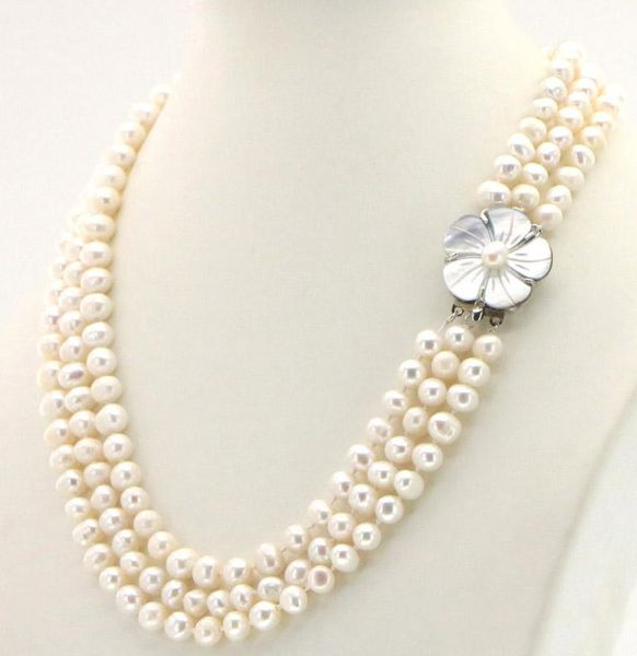 chokers habitoo natural 3 row 7-8mm multicolor freshwater pearl choker necklace shell flower clasp 17-19 inch jewelry for women, Golden;silver
chokers habitoo natural 3 row 7-8mm multicolor freshwater pearl choker necklace shell flower clasp 17-19 inch jewelry for women, Golden;silver