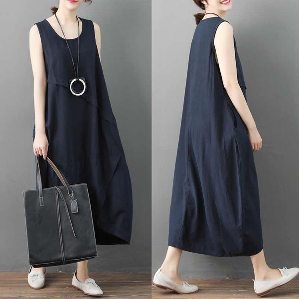 casual dresses plus size summer linen women dress sundress 2021 vintage o neck sleeveless asymmetrical party robe femme vestidos, Black;gray
casual dresses plus size summer linen women dress sundress 2021 vintage o neck sleeveless asymmetrical party robe femme vestidos, Black;gray