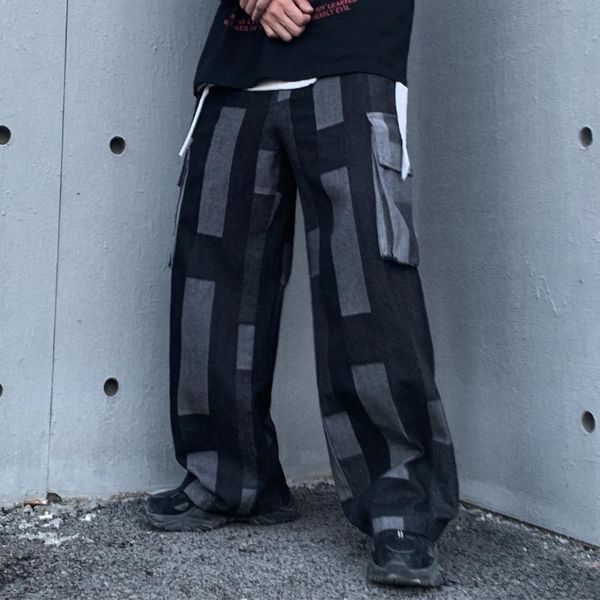 Contrast Color Jeans Men Europe and America Popular Multi-pockets Bib Overall Hip Hop Street Fashion Loose Pants, Blue
Contrast Color Jeans Men Europe and America Popular Multi-pockets Bib Overall Hip Hop Street Fashion Loose Pants, Blue