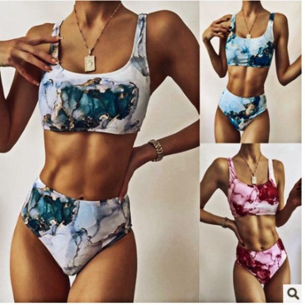 women's swimwear 2021 print sport bandeau push up bikinis marble women swimsuit high waist bathing suit beach wear swim, White;black
women's swimwear 2021 print sport bandeau push up bikinis marble women swimsuit high waist bathing suit beach wear swim, White;black