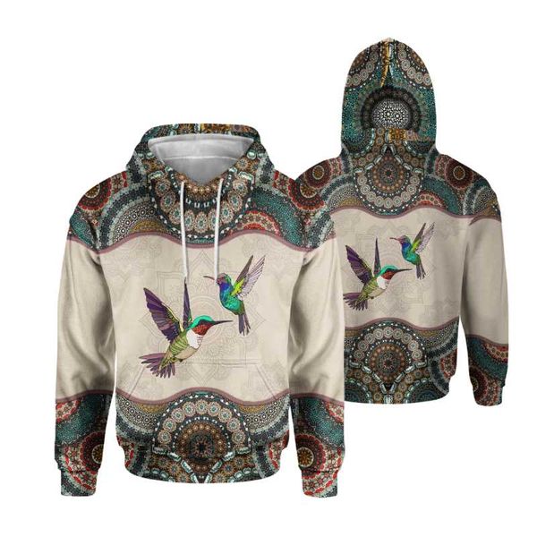 men's hoodies & sweatshirts 2021 vintage fashion hummingbird mandala pattern 3d all over printed hoodie for men/women harajuku animal h, Black
men's hoodies & sweatshirts 2021 vintage fashion hummingbird mandala pattern 3d all over printed hoodie for men/women harajuku animal h, Black