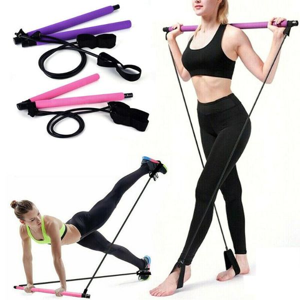 yoga stripes portable pilates stick with resistance band gym workout training fitness stretching sport muscle toning bar rope
yoga stripes portable pilates stick with resistance band gym workout training fitness stretching sport muscle toning bar rope